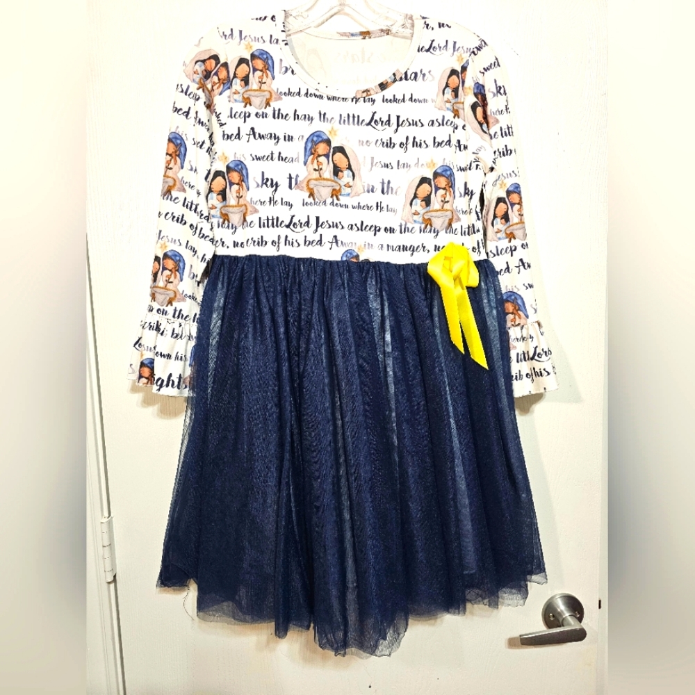 Nativity Long Sleeve Christmas Dress Size 14